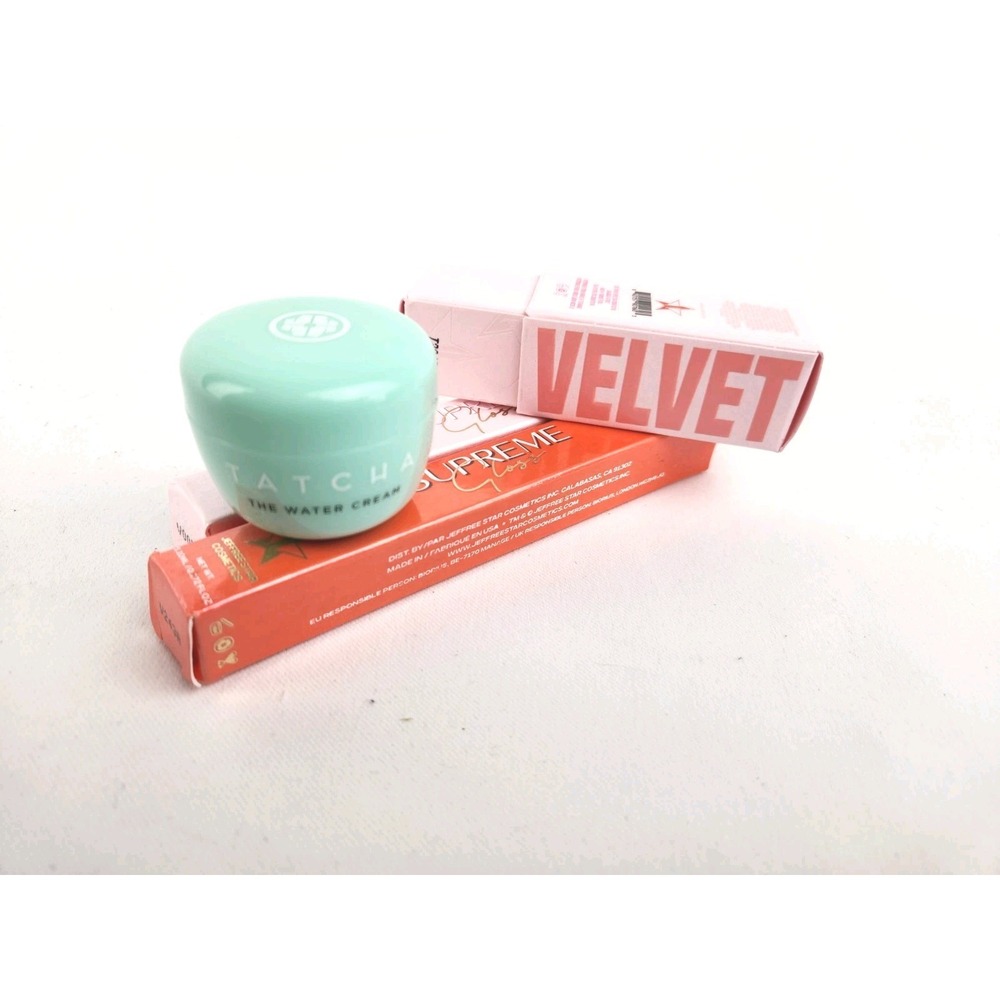 Jeffree Star Cosmetics 2x Gloss Firestarter Velvet Lip Stick, TATCHA Water Cream